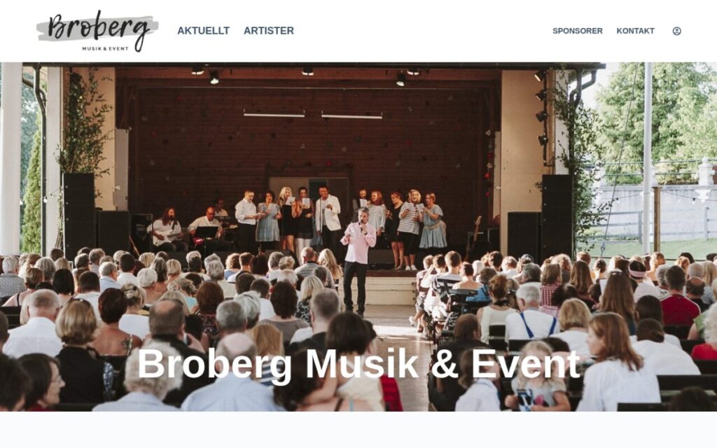 Broberg Musik & Events hemsida