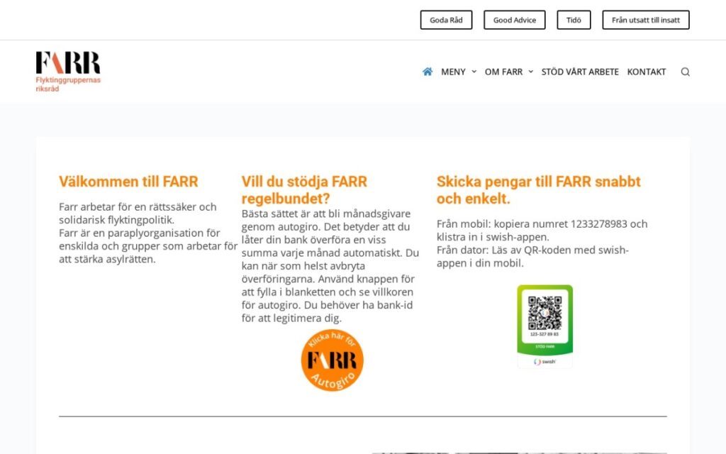 FARRs hemsida