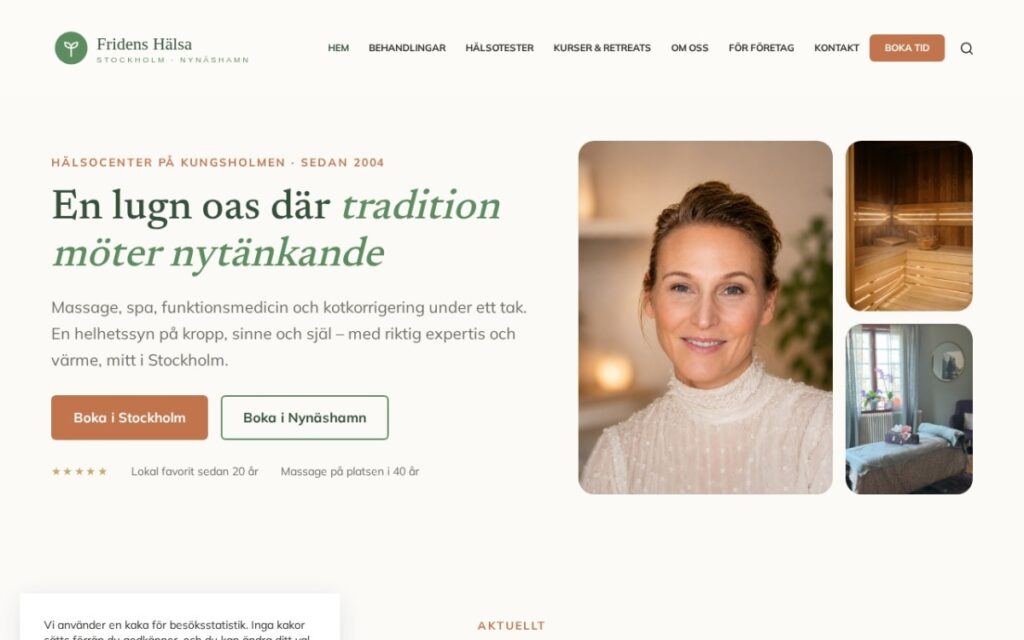 Fridens Hälsas hemsida