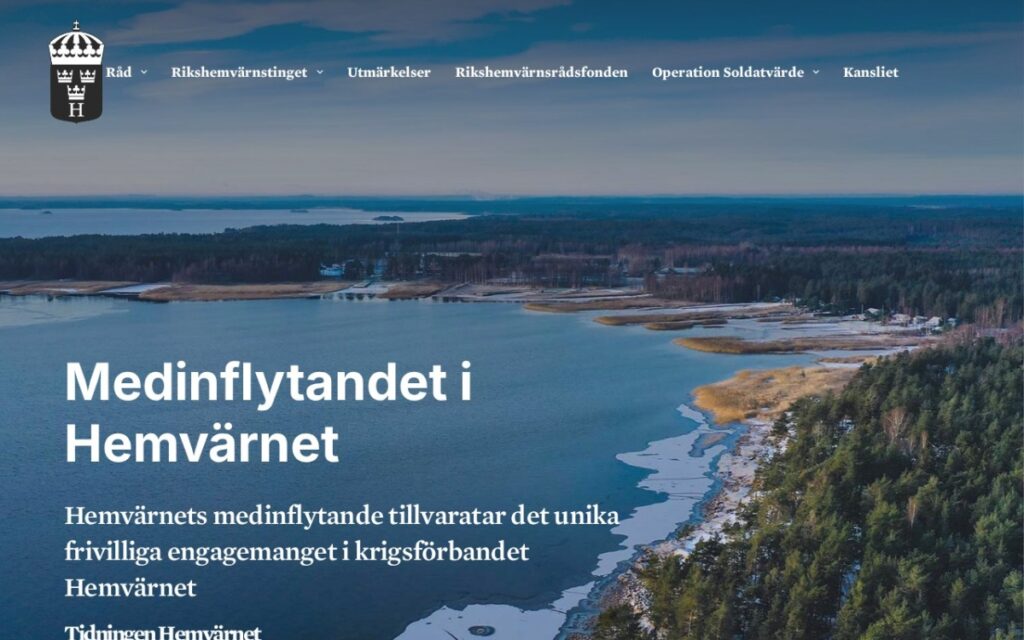 Medinflytandet i Hemvärnets hemsida