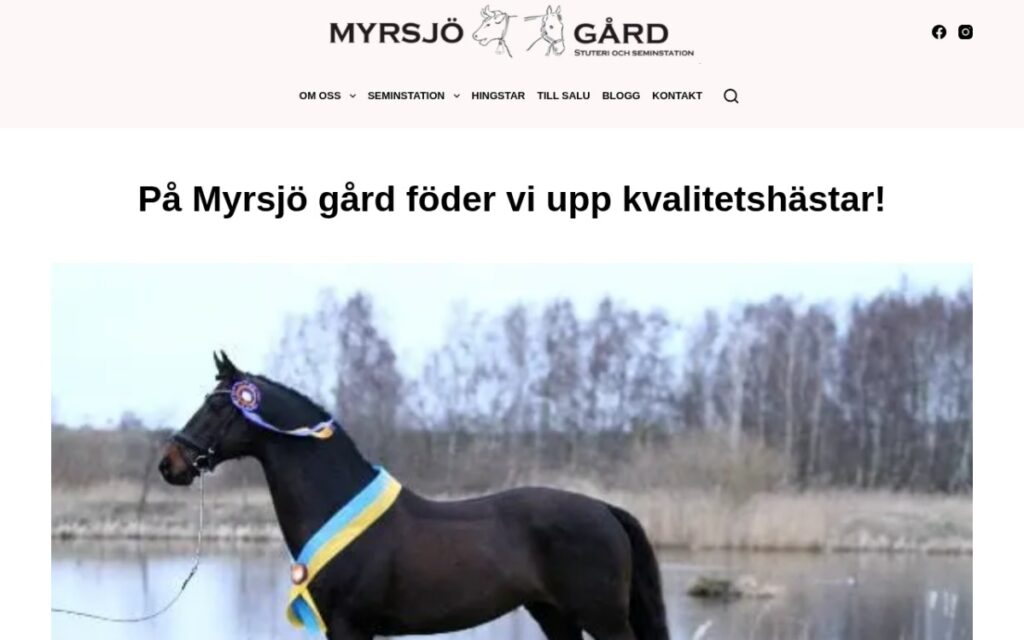 Myrsjö Gårds hemsida