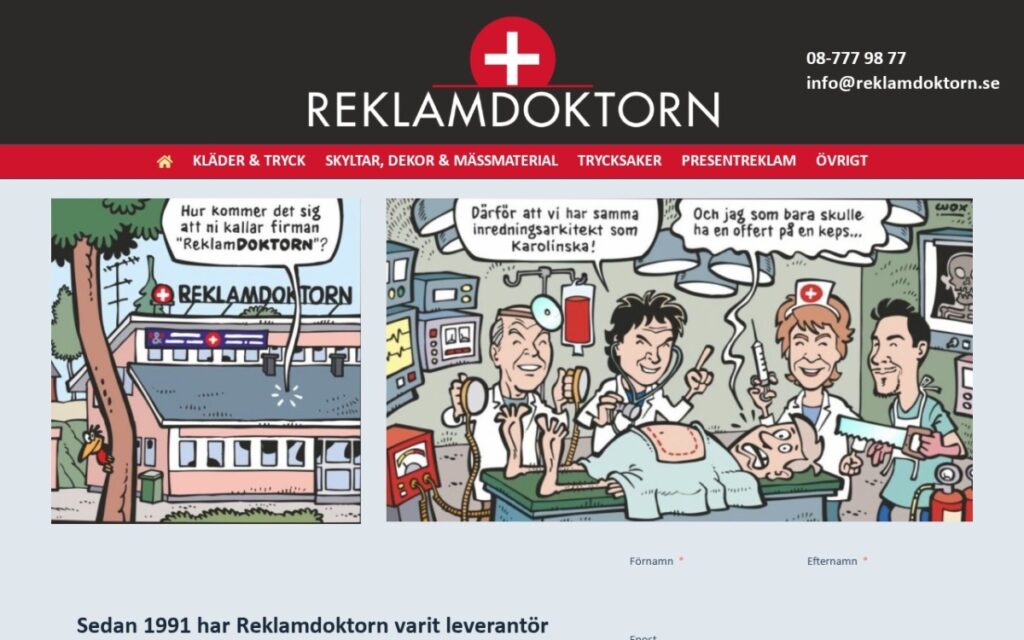 Reklamdoktorns hemsida