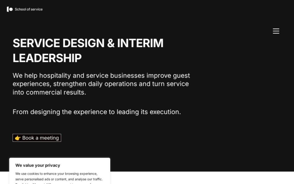 School of Services hemsida
