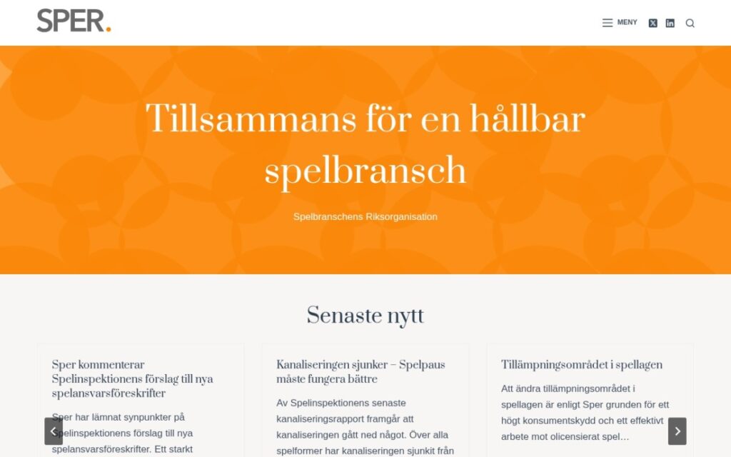 SPERs hemsida
