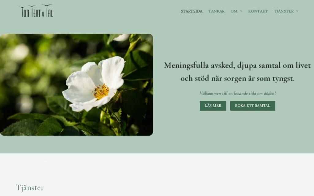 Ton, Text och Tals hemsida