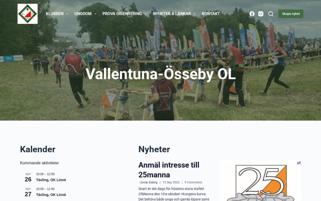 Vallentuna-Össeby OLs hemsida
